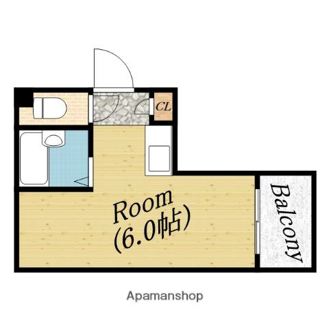ロイヤルシティ第一ビル(ワンルーム/6階)の間取り写真