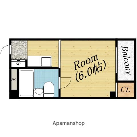 アーバンハイツベラミ大宮(1K/4階)の間取り写真