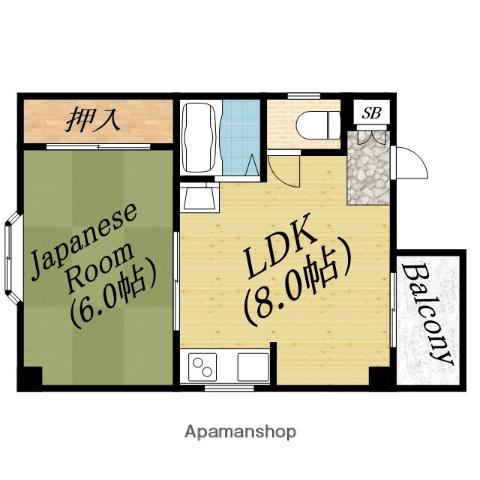 プレアール清水(1LDK/5階)の間取り写真