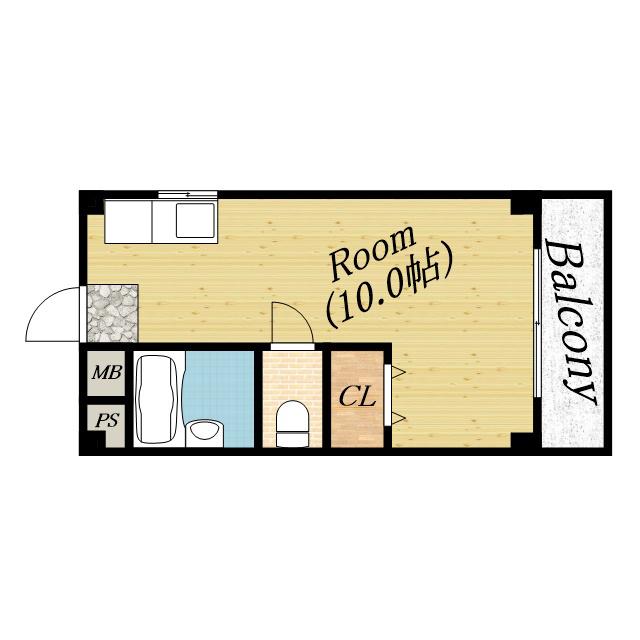 メゾン新森(ワンルーム/1階)の間取り写真