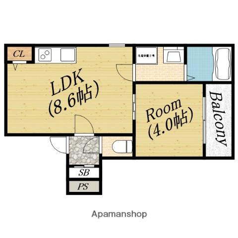 グランレ千林(1LDK/1階)の間取り写真