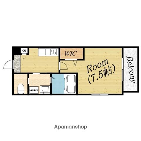 ワコーレヴィータ関目ウエスト(1K/3階)の間取り写真