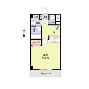 ペイサージュ(1K/2階)の間取り写真