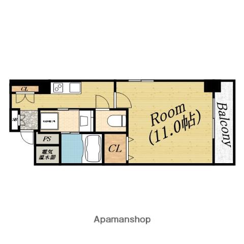 リブ工大前(1K/2階)の間取り写真