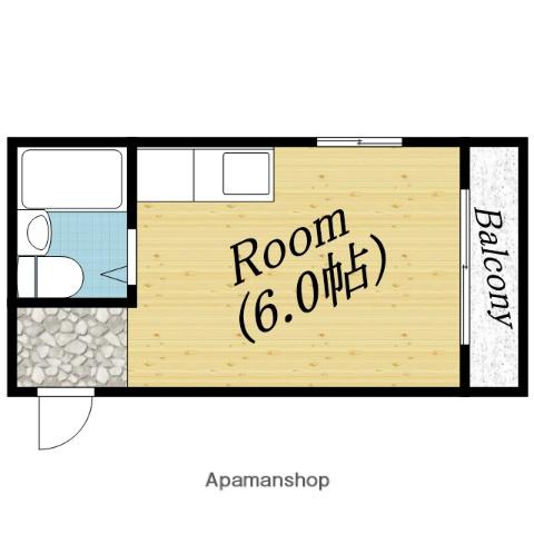 プランドール清水(ワンルーム/4階)の間取り写真