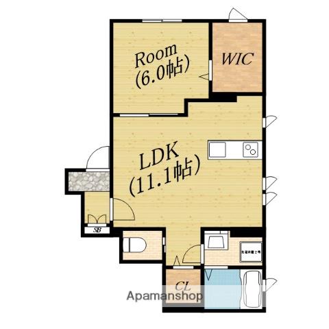 グラシューズ(1LDK/1階)の間取り写真