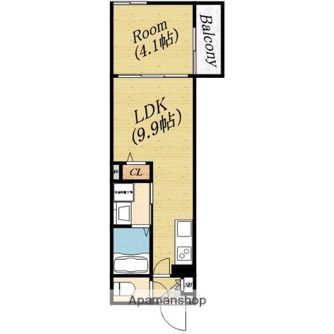 M-CITY千林大宮Ⅱ(1LDK/3階)の間取り写真