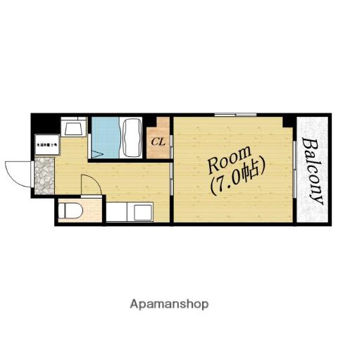 ベン・ベヌーティ(1K/6階)の間取り写真