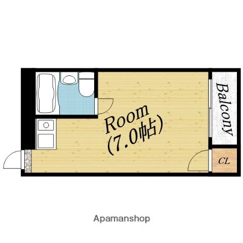 シャルム生江(ワンルーム/2階)の間取り写真