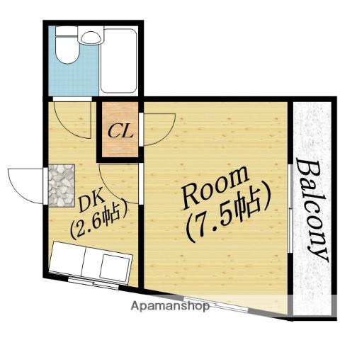 住友ビル(1DK/3階)の間取り写真