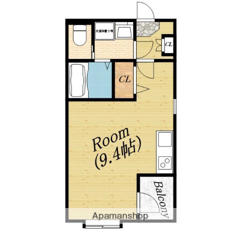 ハーモニーテラス清水Ⅷ(ワンルーム/3階)の間取り写真