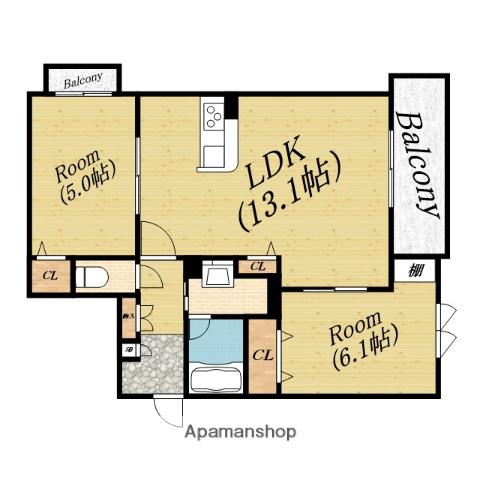 シャーメゾン アヴァンス(2LDK/3階)の間取り写真