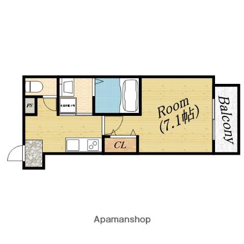 フジパレス千林1番館(1K/2階)の間取り写真