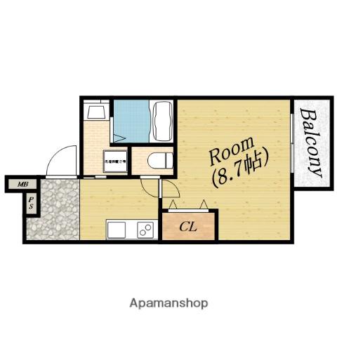 フジパレス千林2番館(1K/2階)の間取り写真