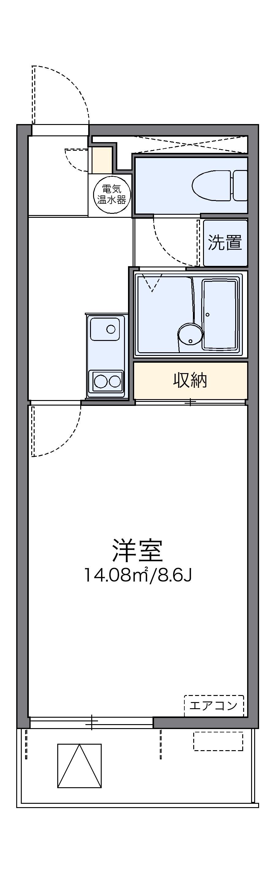 レオネクストシャルマンⅢ(1K/3階)の間取り写真