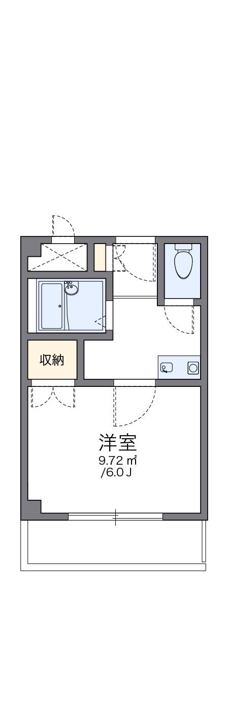 レオパレス花つるみⅡ(1K/1階)の間取り写真