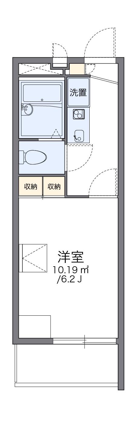 レオパレスフェリスⅡ(1K/3階)の間取り写真
