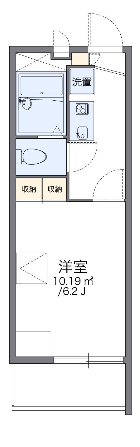 レオパレスIZUO(1K/2階)の間取り写真