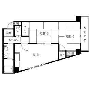 グランドメゾン富士(2LDK/3階)の間取り写真