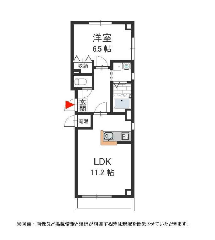 ジュノーⅢ(1LDK/2階)の間取り写真