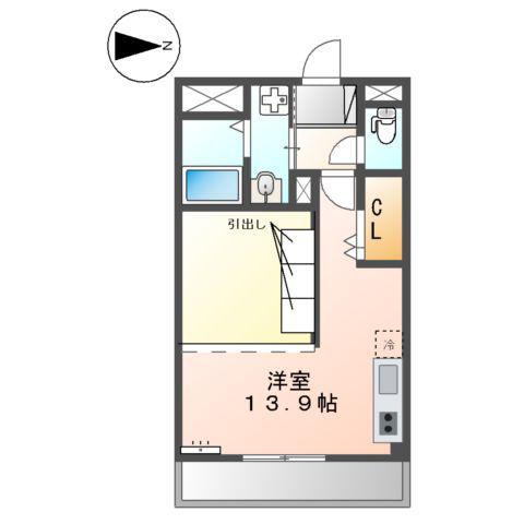サンフォレスト成和(ワンルーム/3階)の間取り写真
