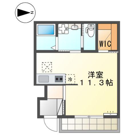 MONTE QUESTO(ワンルーム/1階)の間取り写真