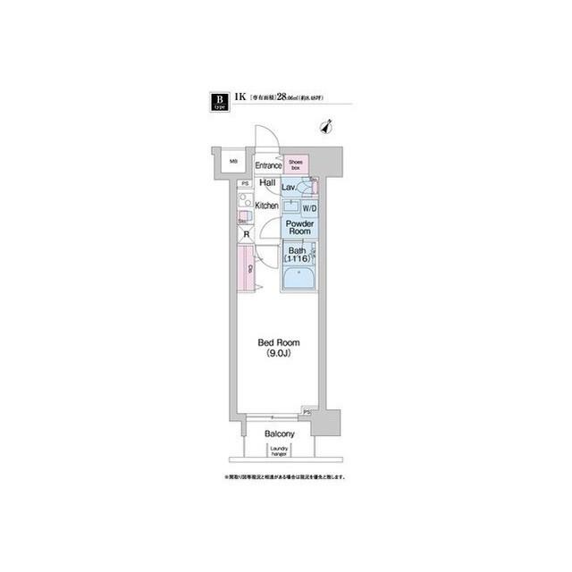 コンフォリア京町堀(1K/5階)の間取り写真