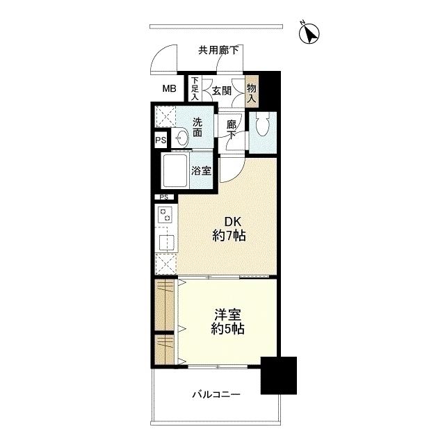 シティーコート堺駅前ロータリー(1DK/8階)の間取り写真