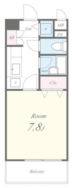 エミネンスタカハシ(1K/4階)の間取り写真