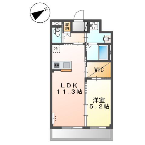 エバーリンク(1LDK/3階)の間取り写真