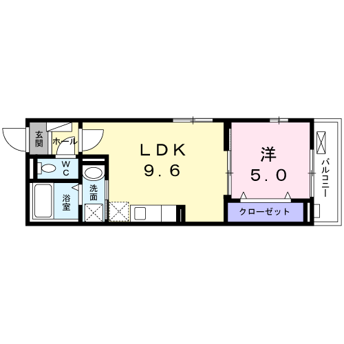 アルバ 八尾(1LDK/2階)の間取り写真