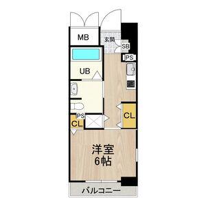 CITYSPIRE靭公園(1K/10階)の間取り写真