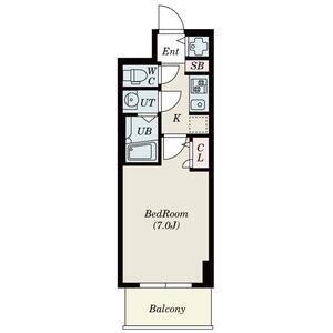 S-RESIDENCE難波BRILLER(1K/4階)の間取り写真
