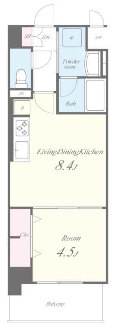 AMKレフィナード中宮(1LDK/9階)の間取り写真