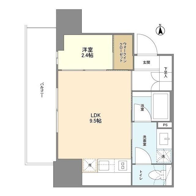 ルフォンプログレ堺筋本町タワーレジデンス(1LDK/10階)の間取り写真