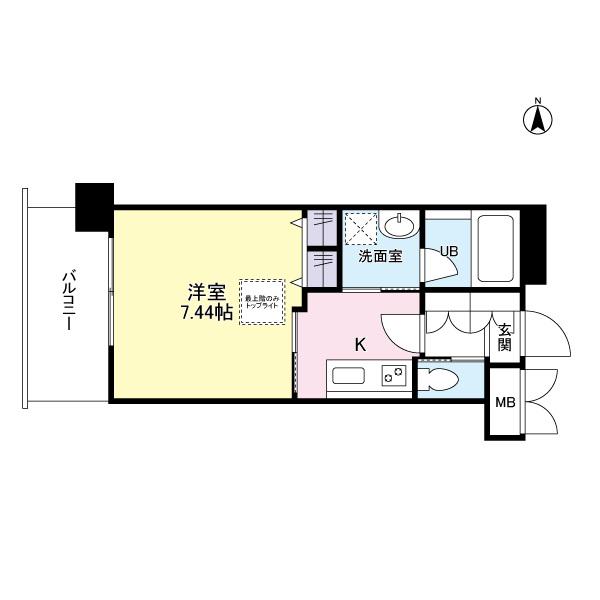 レジディア新大阪Ⅱ(1K/7階)の間取り写真