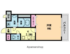 サンティール(1K/3階)の間取り写真