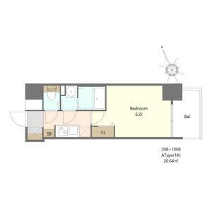 ALIVIS福島海老江(1K/5階)の間取り写真