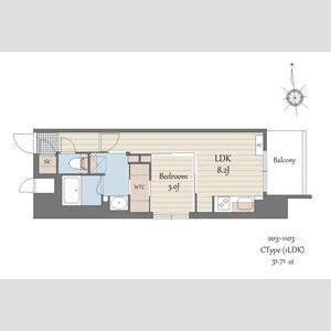 S-RESIDENCE天満橋AR(1LDK/3階)の間取り写真