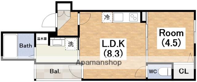 TOREBIAN NAGAI(1LDK/1階)の間取り写真