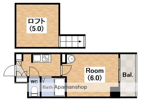 オーナーズ昭和町(1K/6階)の間取り写真