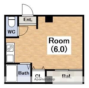 ウィン長居西(ワンルーム/5階)の間取り写真