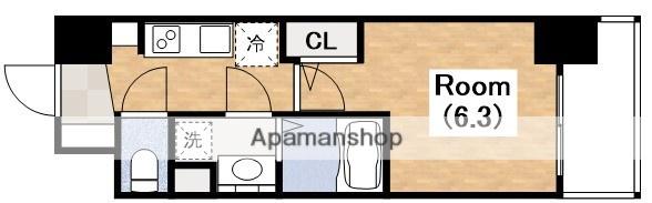 アドバンス天王寺南パキラ(1K/10階)の間取り写真