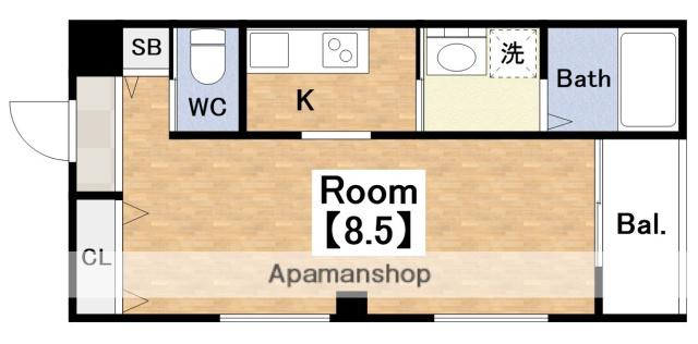 M-COURT(1K/2階)の間取り写真