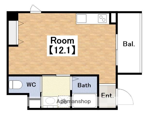 プレシア松崎(ワンルーム/2階)の間取り写真