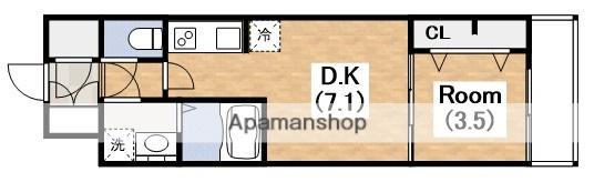 レオンコンフォート天王寺東(1DK/8階)の間取り写真