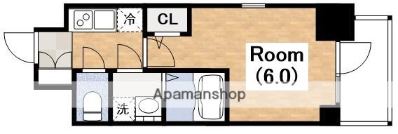 エスリードレジデンス大阪天王寺(1K/13階)の間取り写真