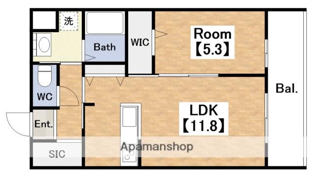 ブループラス針中野(1LDK/2階)の間取り写真