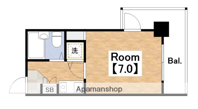 レバンガ長居公園AP(1K/4階)の間取り写真