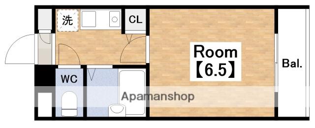 グランヴィ天王寺(1K/4階)の間取り写真